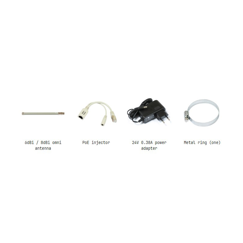 محتویات جعبه رادیو وایرلس میکروتیک مدل RBGrooveA-52HPn-GrooveA 52
